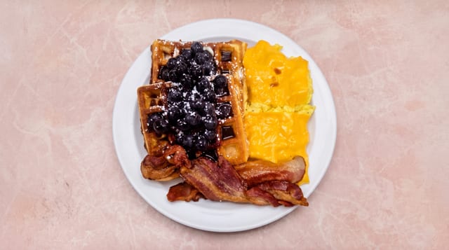 Blueberry Waffle Platter.