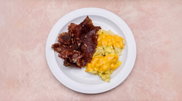 Corned Beef Hash Egg Platter.