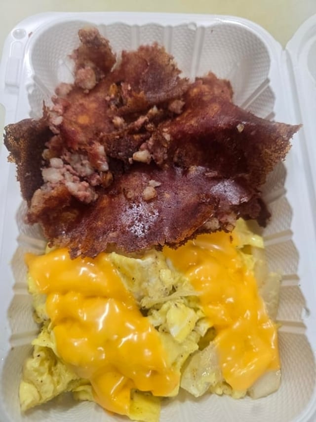 Corned Beef Hash Egg Platter.