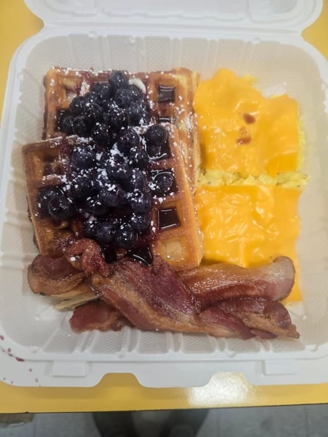 Blueberry Waffle Platter.