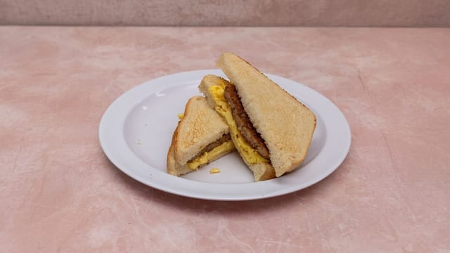 Sausage Egg and Cheese Sandwich.