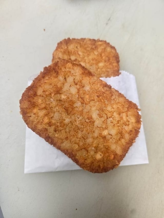 2 Hash Browns.